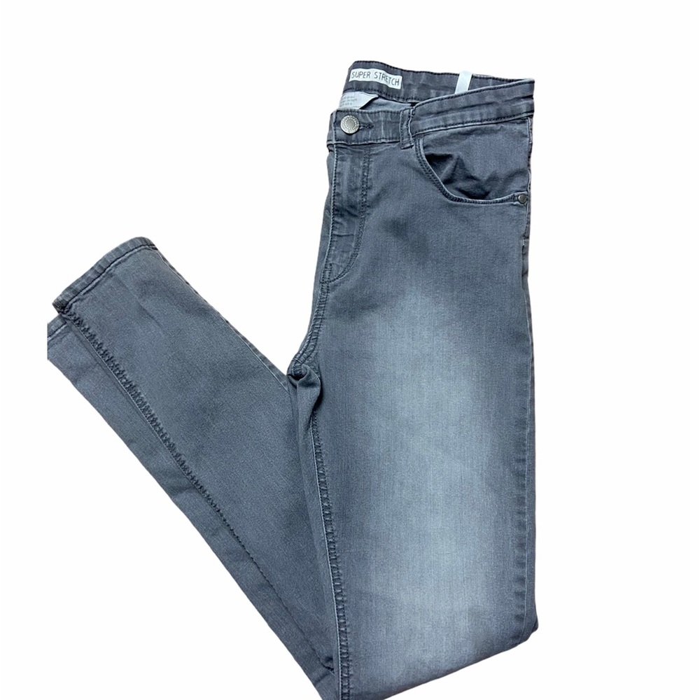 H&M Grey Skinny Fit Jeans Super Stretch Size 14